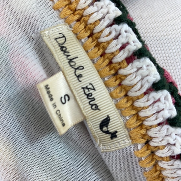 Double Zero Boho Cardigan Colorful Crochet Trim Cardigan - Picture 15 of 16